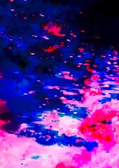 幻想的な光る青とピンクのテクスチャ背景