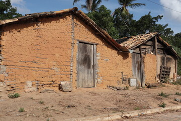 Fototapeta na wymiar Arapiraca, Alagoas, Brazil - December 21, 2020 - Clay house is known as 