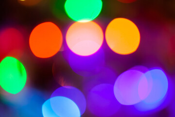 New Years blurr garland with blurry background, used as a background or texture, soft focus