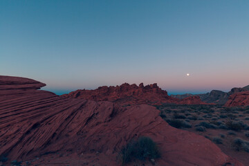 sunset in the desert