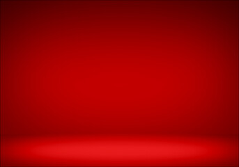 Red empty floor gradient color abstract background.for background and wallpaper Christmas,Valentine festival of Love...