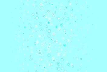 Light Blue, Green vector pattern with spheres.