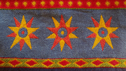 Knitted fabric with astrological stars