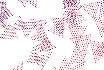 Light Purple, Pink vector template with crystals, circles.