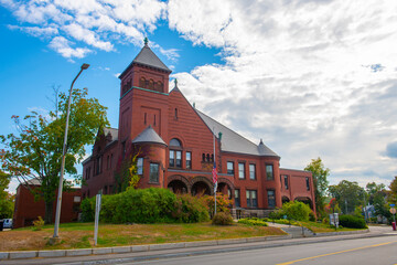 Belknap County Court House at 64 Court Street in downtown Laconia, New Hampshire NH, USA.  - obrazy, fototapety, plakaty