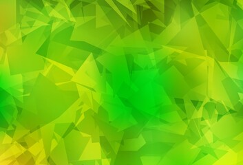 Light Green, Yellow vector pattern with random polygonals.