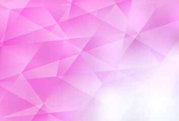 Light Pink vector shining triangular layout.