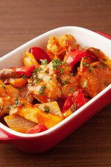 チキンのトマトクリーム炒め