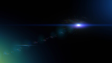 Abstract sun burst with digital lens flare background