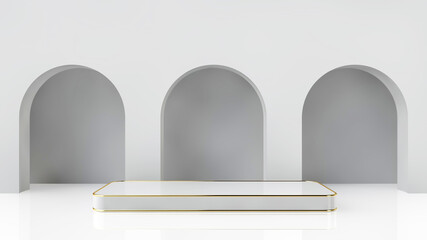 3d background display products podium scene. 3d rendering podium. Abstract minimal scene with geometric platform.