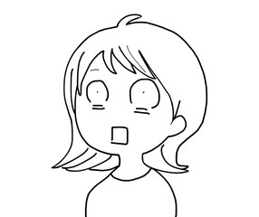 真っ白になった女性