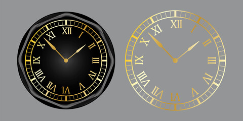 Watch, time icon. Clock icon vector. Stock image. Vector illustration. EPS 10.