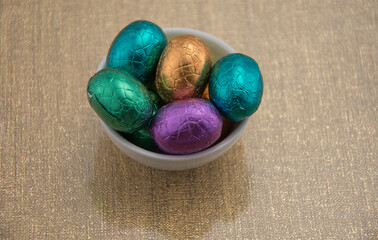 Colorful Easter Chocolate Eggs