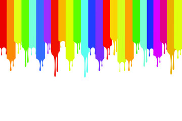 Abstract colorful strips line background.paint falling drips vector. multicolor nail varnish drips. paint droplet.
