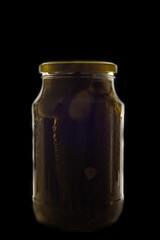 old bank with cucumbers in the basement in the dark