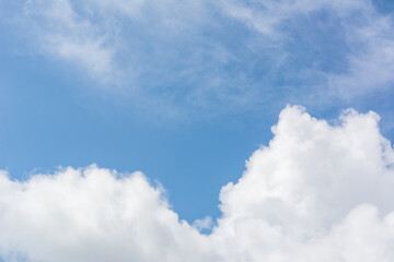 cloud with blue sky background.