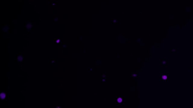 Purple bokeh balls flash and sparkle for film overly 4k.