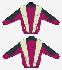 retro vintage windbreaker hoodie jacket template © Ronillo