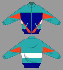 retro vintage windbreaker hoodie jacket template © Ronillo