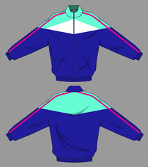 retro vintage windbreaker hoodie jacket template © Ronillo