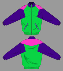 retro vintage windbreaker hoodie jacket template © Ronillo