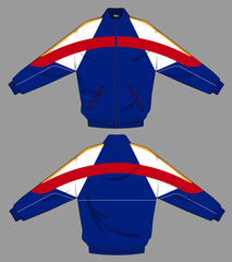 retro vintage windbreaker hoodie jacket template © Ronillo