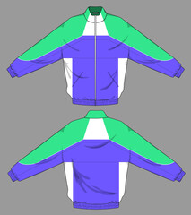 retro vintage windbreaker hoodie jacket template © Ronillo