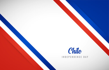 Happy Independence day of Chile with Creative Chile national country flag greeting background