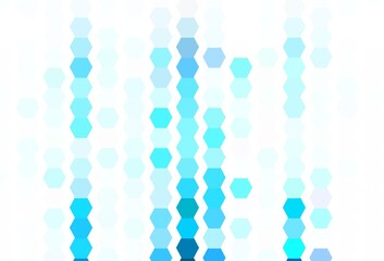 Light Green vector background with set of hexagons.