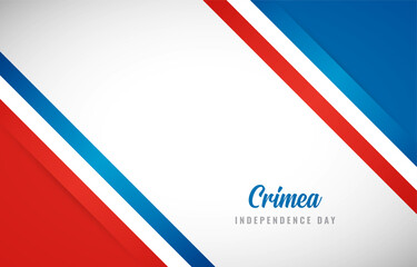 Happy Independence day of Crimea with Creative Crimea national country flag greeting background