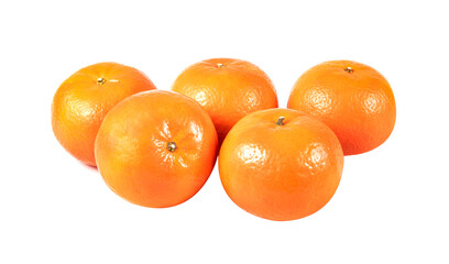 Fresh oranges fruits isolated on white background.