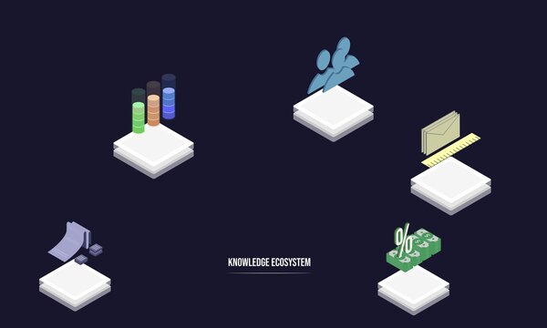 Knowledge Ecosystem Concept On Abstract Design