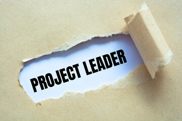 Text sign showing project leader