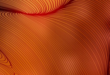 Light Orange vector template with bent lines.