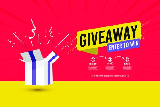 Special giveaway banner design template. 