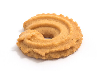 butter cookie isolated on white background