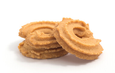 butter cookie isolated on white background