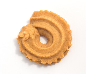 butter cookie isolated on white background