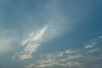 Fototapeta na wymiar blue sky with white soft clouds