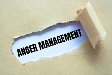Text sign showing ANGER MANAGEMENT