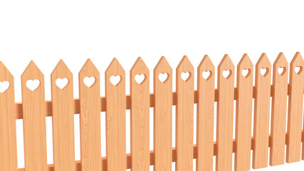 wooden fence isolated