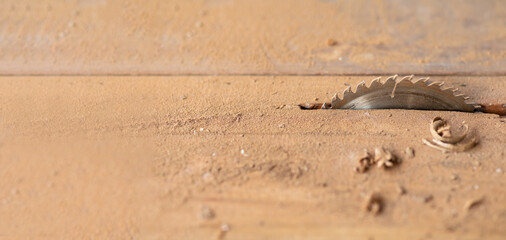 electrical planer in carpentry workshop. Construction industry concept.