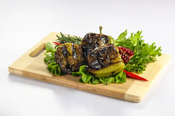 Grilled green pepper barbeque shashlick