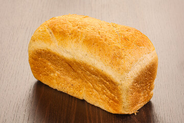 Crust bread brick over background