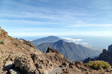 View on the mountains of the island of La Palma, Canaries, Spain