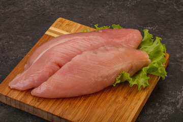 Raw turkey breast for cooking