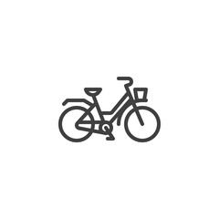 Fototapeta na wymiar Retro bicycle line icon