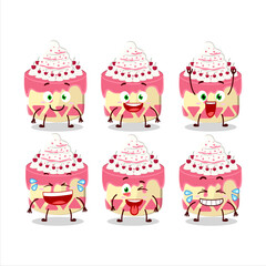 Cartoon character of sweety cake cherry with smile expression