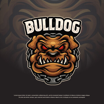 bulldog logo mascot design