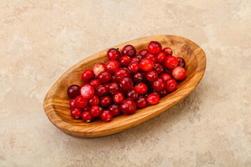 Sweet and tasty cranberry in the bowl